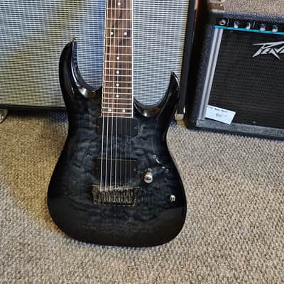 Ibanez RGA7QM 7-String 2012 - Black Quilt image 3