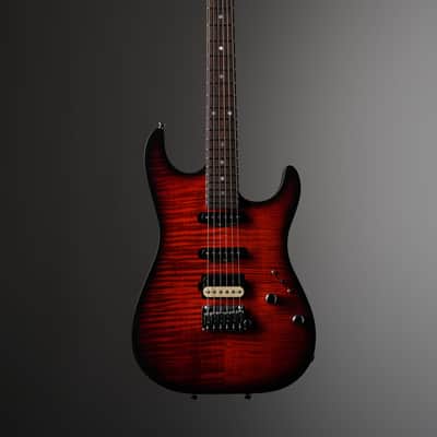 Schecter USA Custom Shop Sunset Custom II Electric Guitar - Tiger Flame Top, w/ OHSC image 2