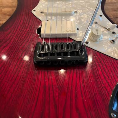 Aria / Variax combo stratocaster 1980's Cherry-Natural image 4
