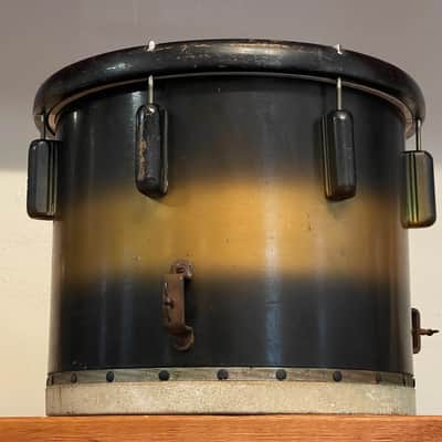 1942 Ludwig & Ludwig Victory 14" Black & Duco Tunable Floor Tom 12x14 image 10