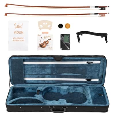 Glarry 4/4 Acoustic Violin with Electronic Tuner Violin Hard Case image 3