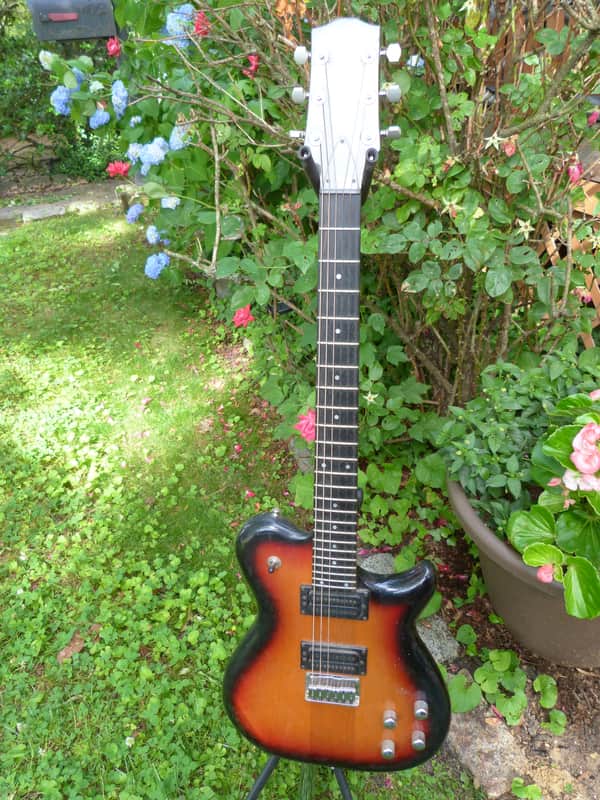 Carvin electric guitar neck thru sunburst image 1