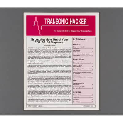 Transoniq Hacker Ensoniq User's Newsletter Issue #41