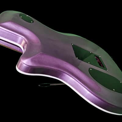Alameda Guitars Beatnik Baron II Lilac / Metallic Purple / White binding #BB2308 w/Case image 5