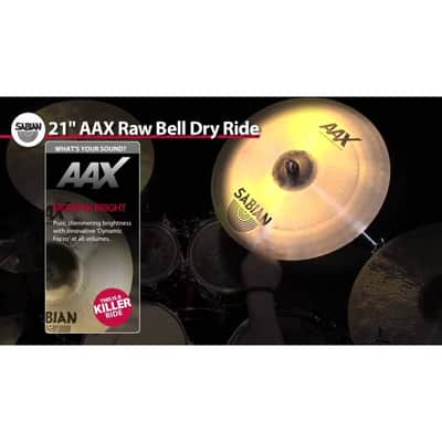 Sabian AAX Raw Bell Dry Ride Cymbal 21" image 2