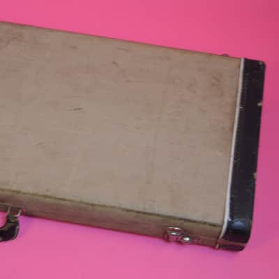 Vintage 1963 Fender Jazzmaster / Jaguar Hard Case - White Tolex - Rare Custom Color Case!  Pre-CBS Strat image 3