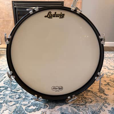 Vintage 1960's Ludwig Classic Outfit in Black Diamond Pearl with Bags - 14x20, 9x13, 16x16 image 5