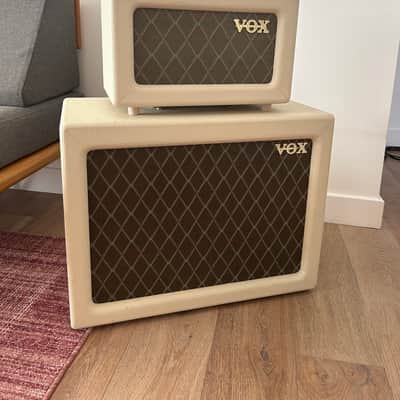 Vox AC4TVH Head + V112TV 1x12 Matching Cab – Cream (2010, Early Production) image 1