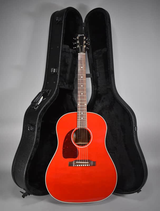 2025 Gibson J-45 Standard Left-Handed Acoustic-Electric | Cherry Finish W/OHSC image 1