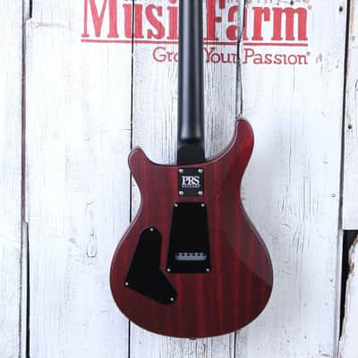 PRS CE 24 Semi Hollow Electric Guitar Quilt Maple Top Fire Red Burst w Gig Bag image 8