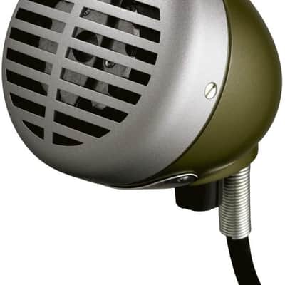 Shure 520DX "Green Bullet" Dynamic Microphone for Blues Harmonica Players, Omnidirectional Pick-up Pattern, Volume Control Knob, Attached Cable with 1/4-inch Plug, Rugged Green/Chrome Die-cast Casing image 5