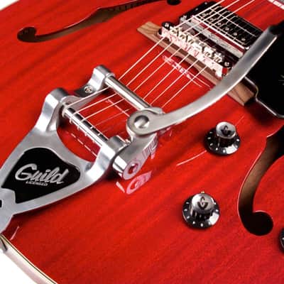 Guild Starfire V - Cherry Red - Semi-Hollow Body Electric Guitar with Case image 6
