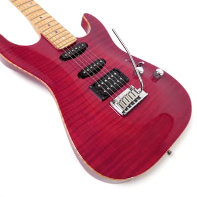2000 Fender Showmaster FMT Custom Shop - Bing Cherry Transparent - Carved Flame Top Strat - COA and Case image 8