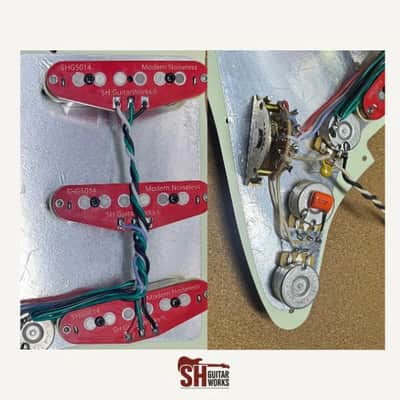 SHG5014 Hot Modern Noiseless Loaded Stratocaster Pickguard USA Spec Wiring image 4