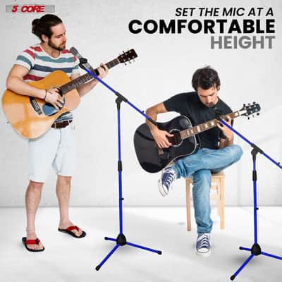 5 Core Mic Stand Floor Pair Adjustable 72" Tripod Microphone Stands w Telescoping Boom Arm image 9