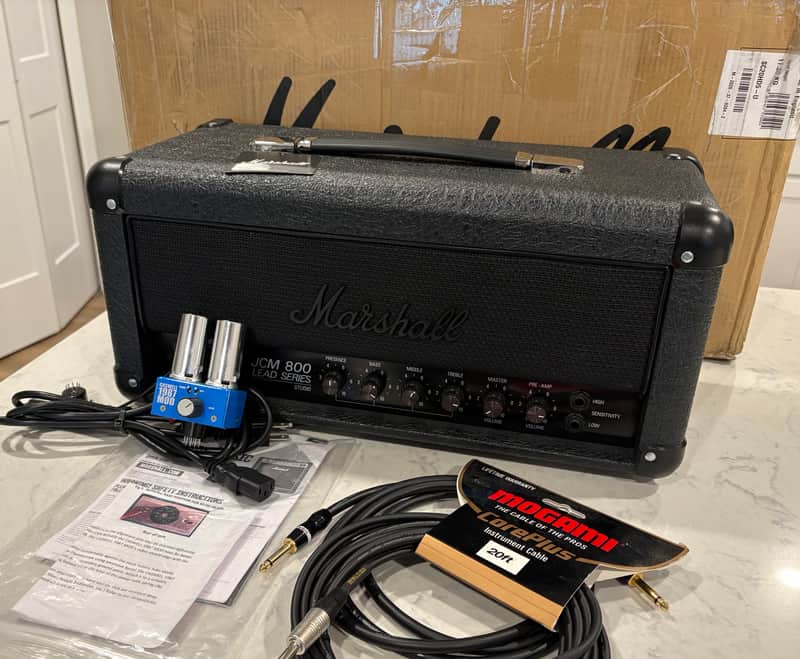Limited Edition Marshall Studio Classic SC20H JCM 800 20-Watt Guitar Amp Head - Stealth Black - Legendary Tones Caswell 1987 Mod - Monster Mogami Cables image 1