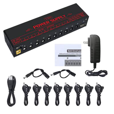 VSN PW-01 Guitar Pedal Power Supply 10 Isolated DC Output for 9V/12V/18V Short Circuit/Overcurrent image 1