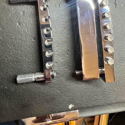 Carlino Rock Bottom bridge/sustain block system with tailpiece 2025 - Chrome image 4
