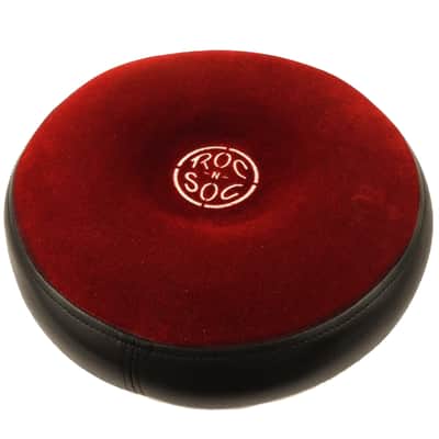 Roc N Soc Drum Stool Throne With Custom Base ROUND TOP Red image 2