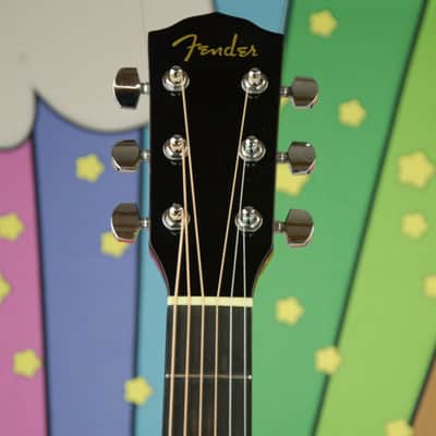 Used Fender CD60SCE Acoustic Guitar, Black, Pickup & Tuner, Hard Case image 6