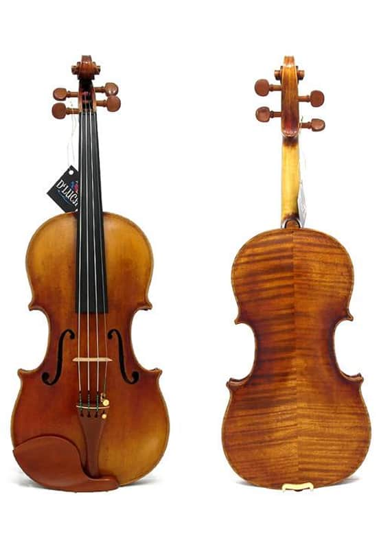 D'Luca Strauss 900 J.S. Antique Finish Violin 4/4 with SKB Molded Case, Evah Pirazzi Strings and Tuner image 1
