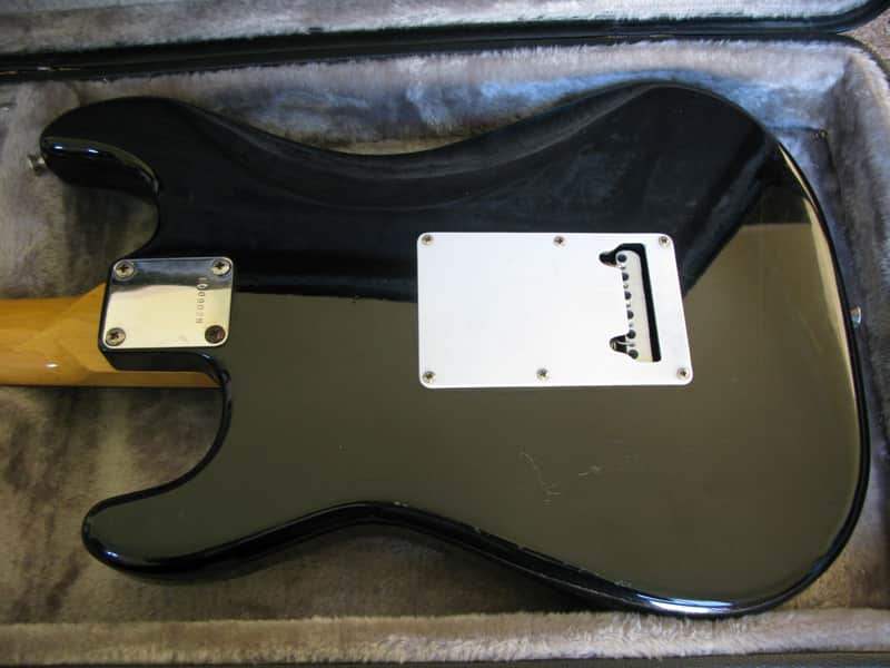 Hurricane by Morris Stratocaster from the '80s Gloss Black - JAPAN