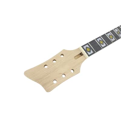 24.75" Electric Guitar Neck 24 Frets Maple Rosewood Unfinished Bolt-On Inlay image 3
