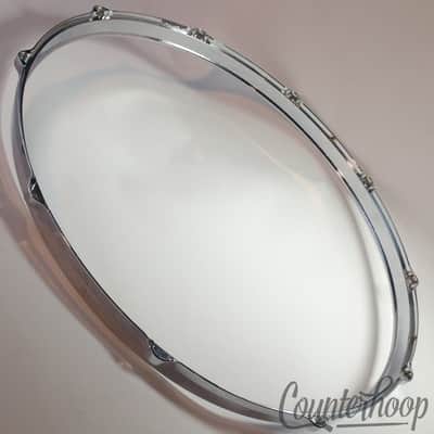 *Gretsch 18" Die-Cast Floor Tom Drum Rim 10-Lug Hoop Chrome Batter Vintage 70s* image 2