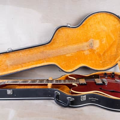 Epiphone Riviera (Japanese Domestic) Vintage 1970s Cherry Vintage Semi-Hollow w/ Hard Case image 2