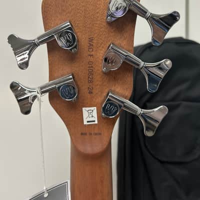 Warwick Rockbass Alien Deluxe Hybrid Thinline 5 String Acoustic Electric Bass - Natural image 5
