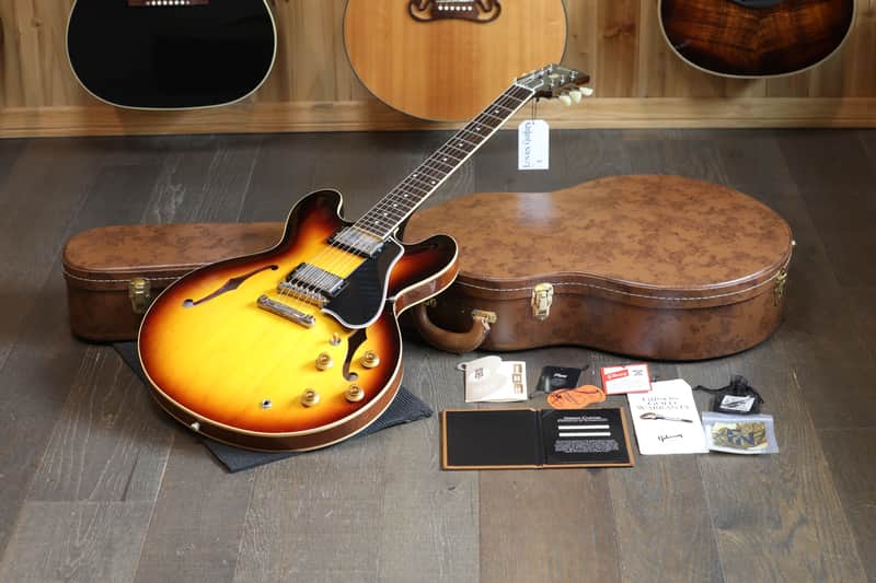 2021 Gibson Custom Shop '59 ES-335 Dot Historic Reissue Semi-Hollow Electric Guitar Sunburst + COA OHSC