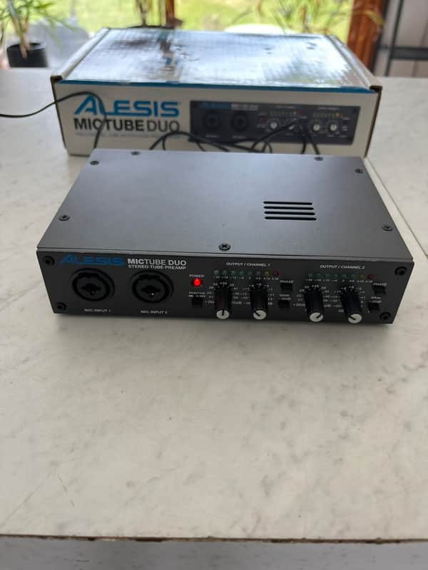 Alesis Mictube Duo Stereo Tube Microphone Preamplifier 2010's - Black image 1