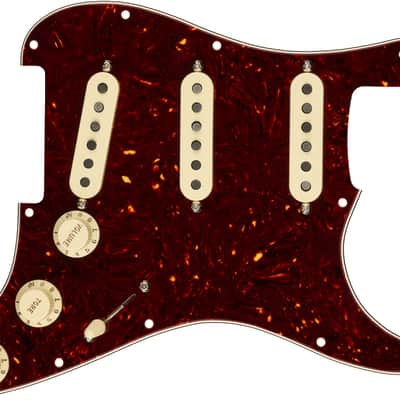 Fender Pre-Wired Strat Pickguard, Custom Shop Custom '69 SSS, Tortoise Shell 11 Hole PG image 2