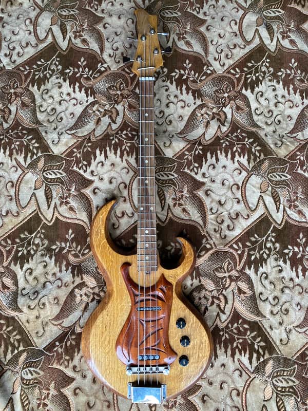 Handmade 1980s Bass Soviet USSR Vintage image 1