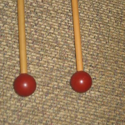 ONE pair new old stock Innovative Percussion James Ross IP905 BRIGHT XYLOPHONE / GLOCKENSPIEL / BELL Mallets, 1 and 1/8" Rust Round Ball (head), Rattan Handle, BRIGHT = produce a lighter sound with higher overtones image 17