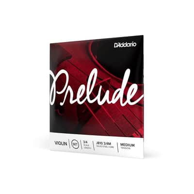 D'Addario Prelude Violin String Set - 3/4 Scale, Medium Tension - J810 3/4M image 2