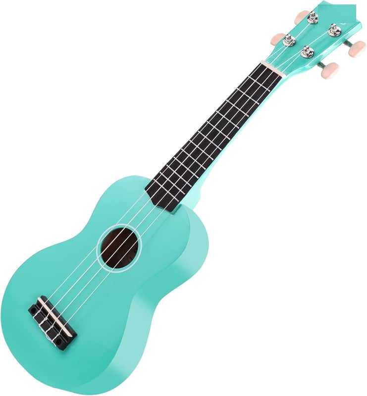 Soprano Ukulele 21 Inch Basswood Ukeleles for Beginners Four Strings Hawaiian Guitar Ukulele for Adults Teenagers（Light Blue） image 1