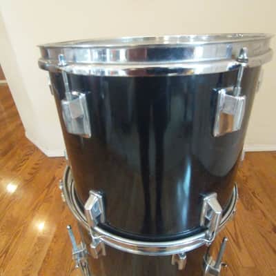 Pearl Vintage 13 round x 11 rack tom gloss black very clean image 3
