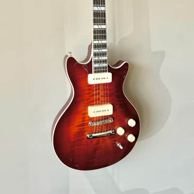 Huss and Dalton Meridian DC Custom - Angel-Step Flame Top - Fralin P-90s image 6
