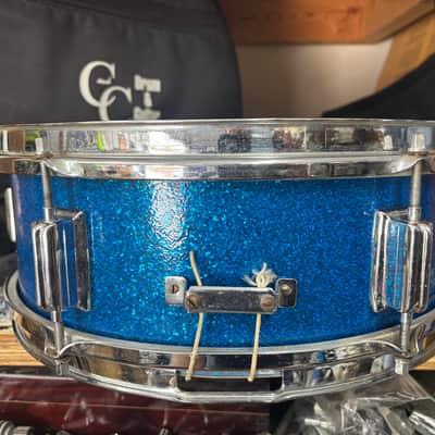 Rogers Luxor Cleveland Era Snare Drum Blue Sparkle image 4