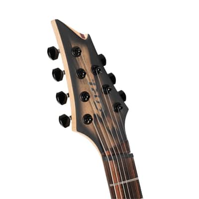 Cort KX507 7-String Multi-Scale Electric Guitar - Pale Moon Ebony Black Burst image 6
