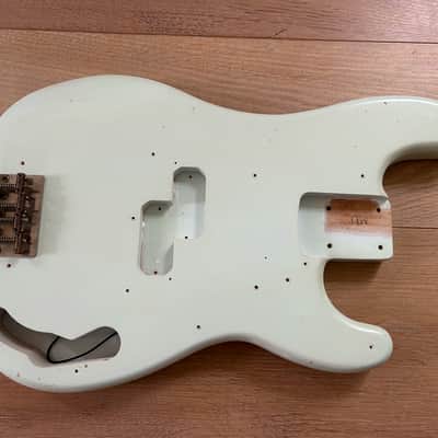 Fender (MJT) Precision Bass Body (2025) - Vintage Aged Faded Sonic Blue image 4