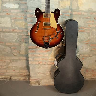 GRETSCH Broadkaster LX Figured Center Block - w/Bigsby, Gold Hardware & Ebony - Havana Burst image 24