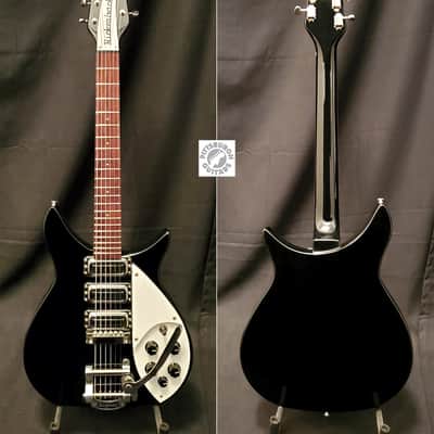 2022 Rickenbacker 325C64 (with Bigsby Vibrato) in Jetglo Finish; Comes with Original Hard Case and Pro-Setup!  Made in USA! image 2