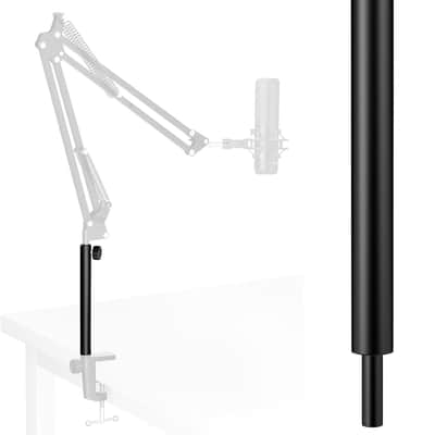 Microphone Boom Arm Extension Tube Aluminum Alloy Mic Stand Extension Riser Desk Mount Mic Arm Extension Rod for Microphone Suspension Boom Scissor Arm Stand Holder image 1