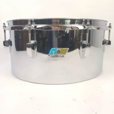 Ludwig Timbale 6.5x14"Chrome-Plated Steel Drum Vintage 70s Blue/Olive USA image 1