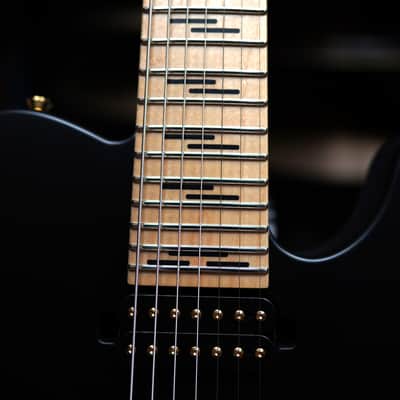 Schecter USA CUSTOM SHOP PT-7 Black Satin 7-String Electric Guitar w/ Black Tolex Case NOS image 9