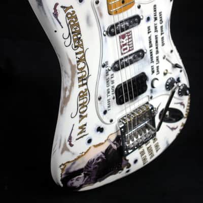 Custom Painted and Upgraded Ultra Rare (MIK) Mid 80's Arbor T-516 Guitar - Aged and Worn With Custom Graphics and Matching Pickguard image 3