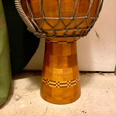 Handcrafted Djembe Early 1990s - Segmented Wood image 1