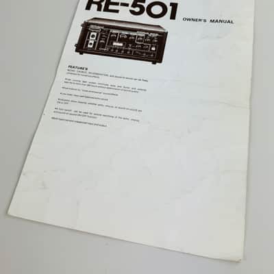 Roland RE-501 Chorus Echo Owner’s Manual – Late 1970s to Early 1980s